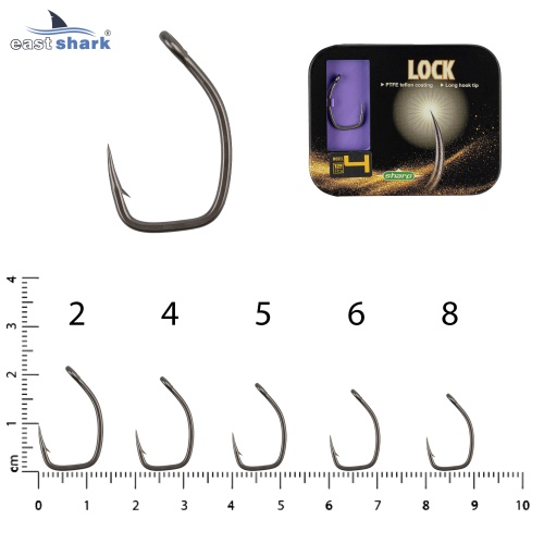 Крючки тефлон ES 2026 LOCK № 8 (12шт)