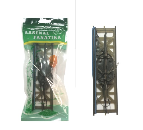 АРСЕНАЛ ФАНАТИКА "Флэт" оснащенная на мотовиле (2 крючка) 60 гр.