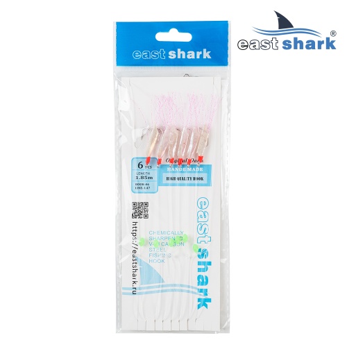 Оснастка на селедку  EastShark CS-69 рыбий глаз/розовый