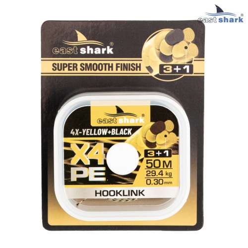 Поводковый материал 50m-X4 yellow camo 0.10mm