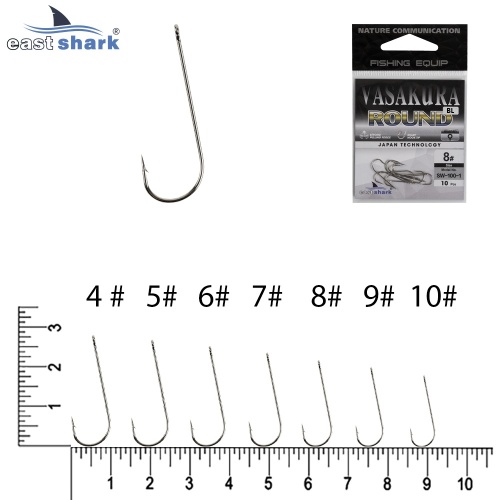 Крючки NEW EastShark Vasakura ROUND № 7 BL